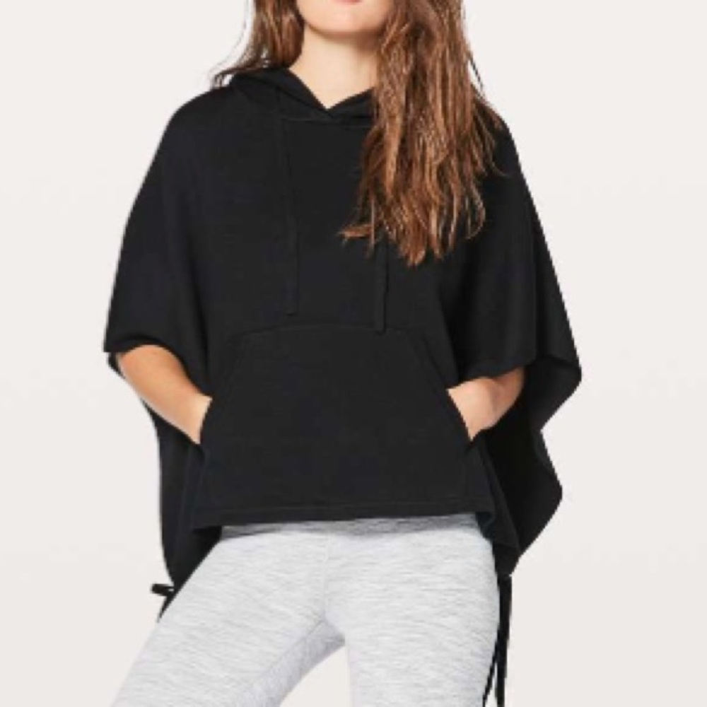 Lululemon All In A Day Hooded Poncho In Black